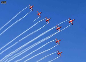 IAF planes could be seen in full display over Sukhna Lake in Chandigarh ahead of Air Force Day 2022