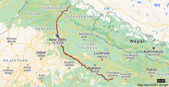 Yamuna River Map