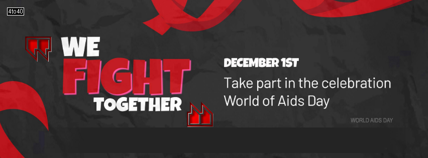 Aids day awareness horizontal Facebook banner