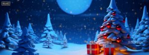 Christmas themed banner / poster for Facebook use featuring a warm Season's Greetings