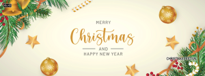 Realistic Merry Christmas Facebook Cover