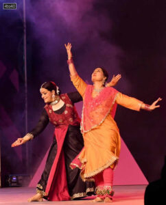Kathak exponents Nandita Puri and Gauri Sharma Tripathi perform at the Rose Garden