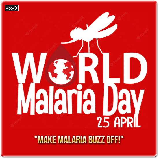 World malaria day logo or banner with mosquito
