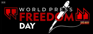 World Press Freedom Day Facebook Poster on Black Background