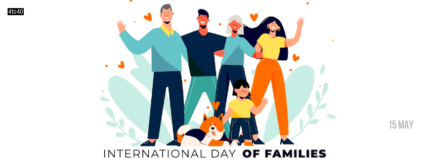 Organic flat international day of families illustration Facebook header cover