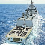 Navy Personnel Performed Yoga On The Indian Naval Ship Jalashwa And Kirch In The Bay Of Bengal