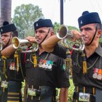 Army band performs during a programme to commemorate Kargil Vijay Diwas, in Meerut, Tuesday, July 26, 2022.