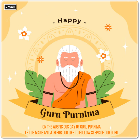 On the auspicious day of Guru Purnima, let us make an oath for our life to follow the steps of our Guru. Happy Guru Purnima!