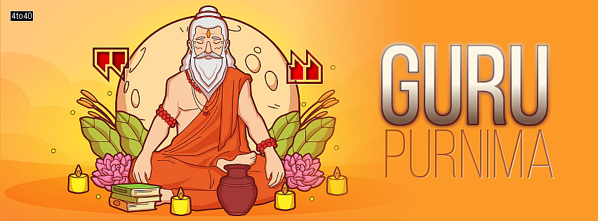 Hand drawn Guru Purnima celebration Facebook Cover