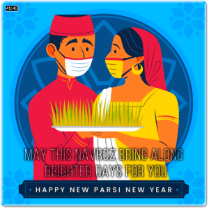 Happy Parsi New Year Greeting Card