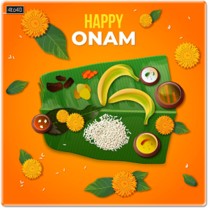 Realistic Onam Festival Greeting Card