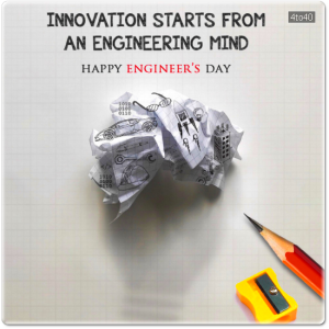 Innovation starts from an engineering mind - Engineer's Day Greeting Card