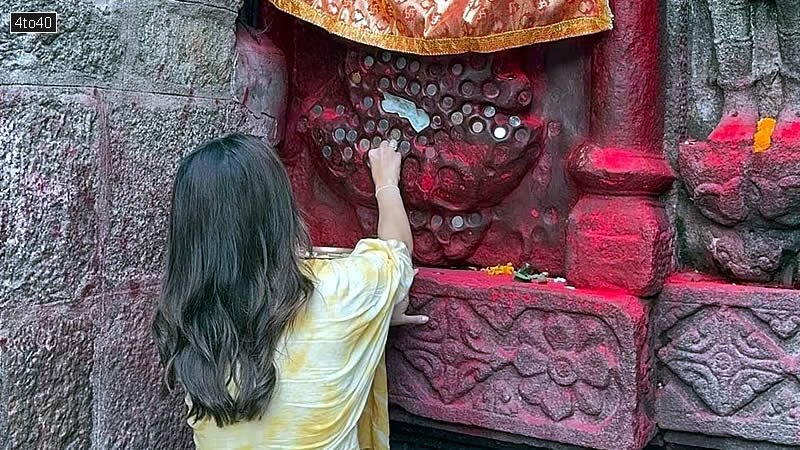 Bhumi Pednekar follows a ritual at the Kamakhya Temple
