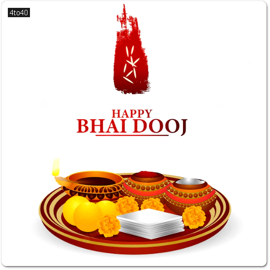 Happy Bhai Dooj Celebration Greeting Card
