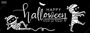 Happy Halloween Facebook cover with scary mummy