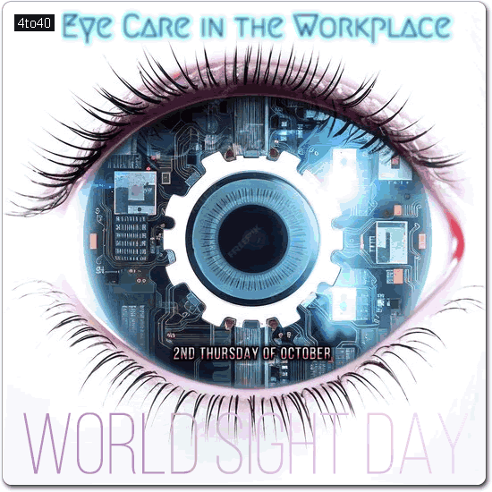 World Sight Day Digital Greeting Card With Message 'Eye Care in the Workplace'