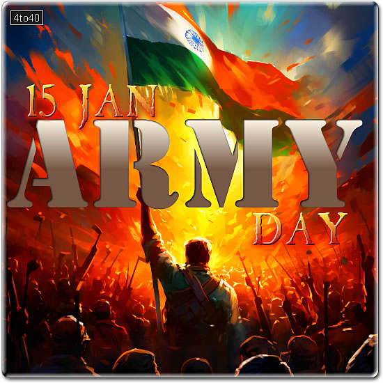 15 January - Indian Army Day - Greeting Card
