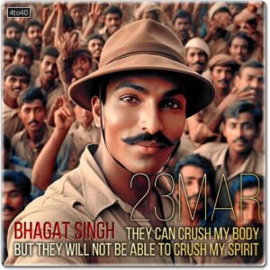 BHAGAT SINGH Greeting with message