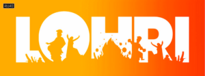 Happy Lohri Banner Text Design