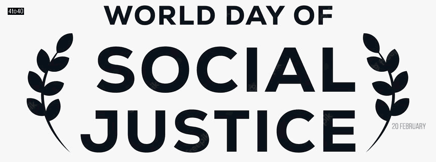 World Day of Social Justice Black and White Facebook Banner