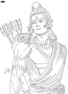 Maryada Purushottam Prabhu Shri Ram Coloring Page