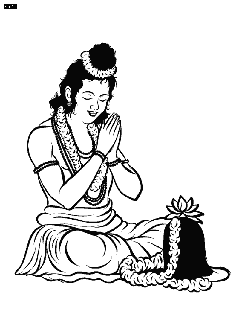 Rama Hindu God Vector Illustration