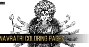 Navratri Coloring Pages For Students and Children