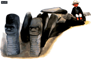 Old Indian sculptures at San Augustin