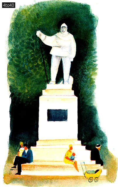 A monument to the polar explorer Robert Falcon Scott in Christchurch