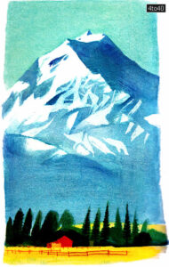 Mt Cook and its glaciers form part of a vast national park