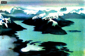 Lake Buenos Aires lies on the border between Argentina and Chile