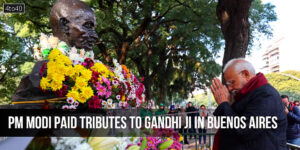 PM Modi paid tributes to Mahatma Gandhi in Buenos Aires