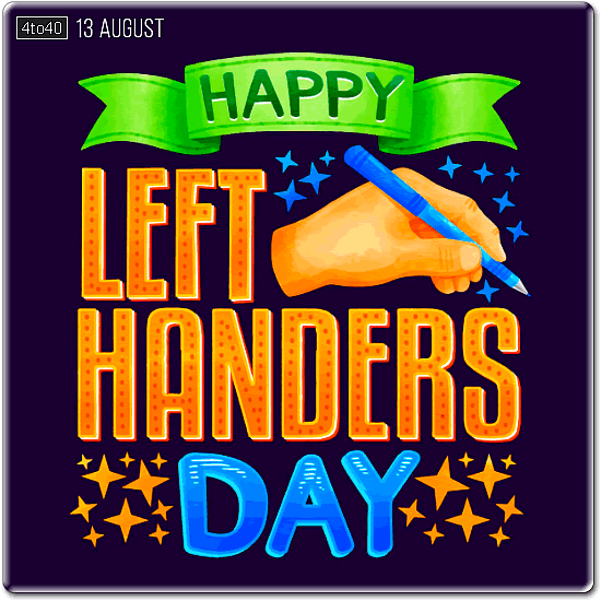 International Left-Handers Day (13 August) Digital Greeting Card