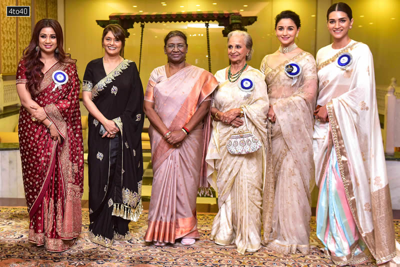 President Droupadi Murmu with Dadasaheb Phalke Awardees