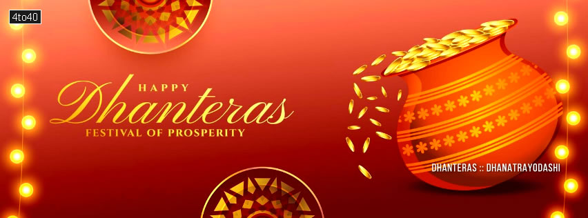 Happy Dhanteras Event Banner Celebrate for prosperity and wealth