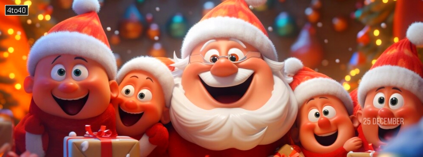 People celebrating Christmas