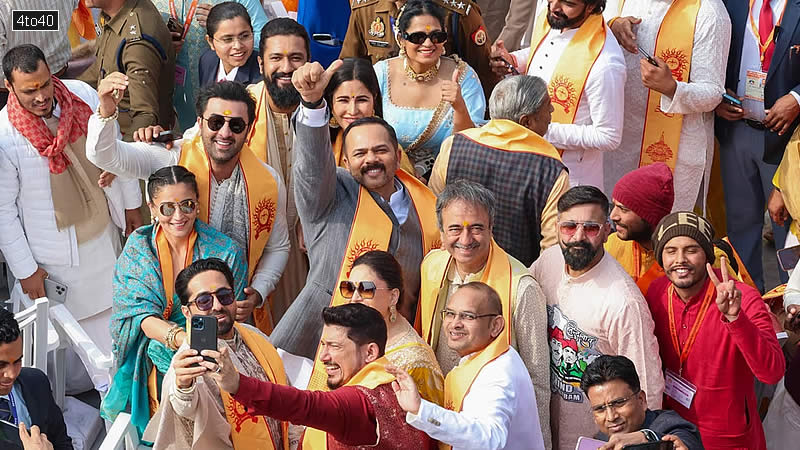Ayushmann Khurrana takes a selfie with Vicky Kaushal, Katrina Kaif, Madhuri Dixit, Ranbir Kapoor, Alia Bhatt