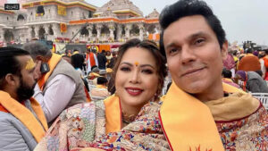 Randeep Hooda and wife Lin Laishram attended the Ram Mandir ceremony