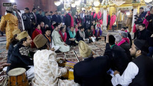 The Nizamuddin Dargah is the shrine of the Sufi saint Khwaja Nizamuddin Auliya, located in Delhi's Nizamuddin West area