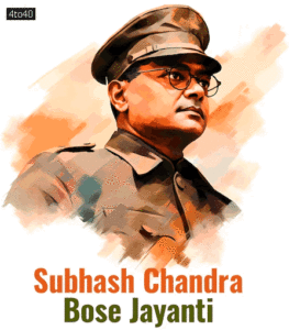 Subhash Chandra Bose, a prominent leader of the Indian independence movement against the British Raj