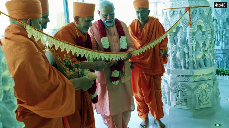 Narendra Modi inaugurated the BAPS Sanstha Mandir in Abu Dhabi