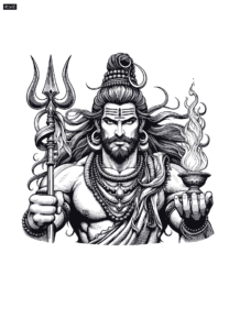 Har Har Mahadev Mahashivratri Illustration