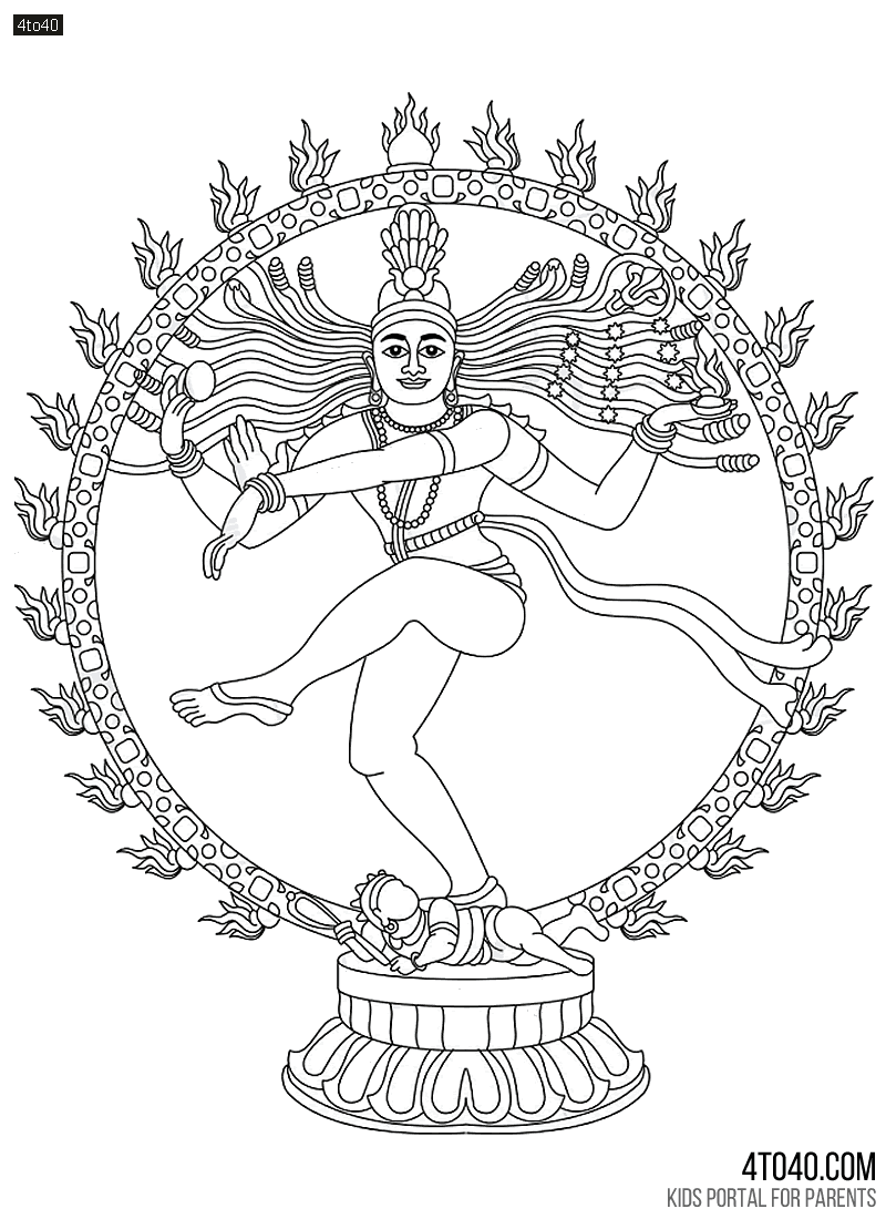 Maha Shivaratri Coloring Pages For Hindu Devotees And Students Kids 