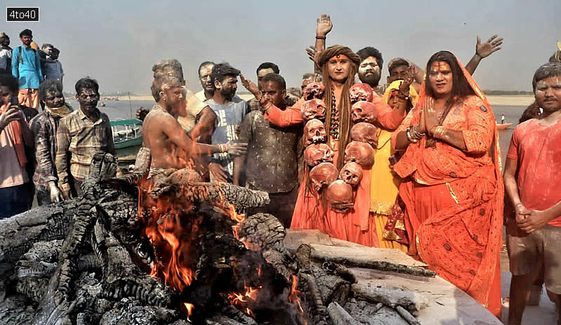 Masan Holi celebrations in Varanasi on March 2, 2023
