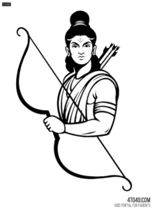 Ram Navami wishing coloring page
