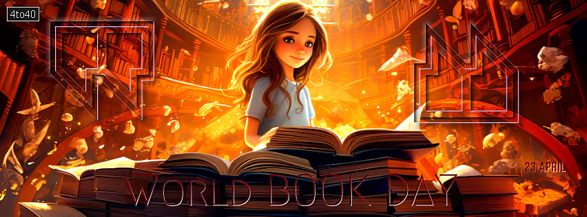 World Book Day 23 April Facebook Poster