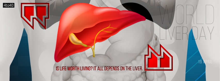 World liver day facebook header poster