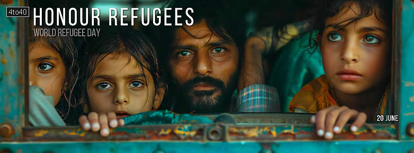 Honour Refugees - World Refugee Day Social Media Banner Poster