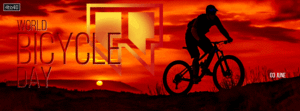 Life is like riding a cycle - World Bicycle Day Facebook Poster