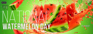 National Watermelon Day Banner Poster for Social Media